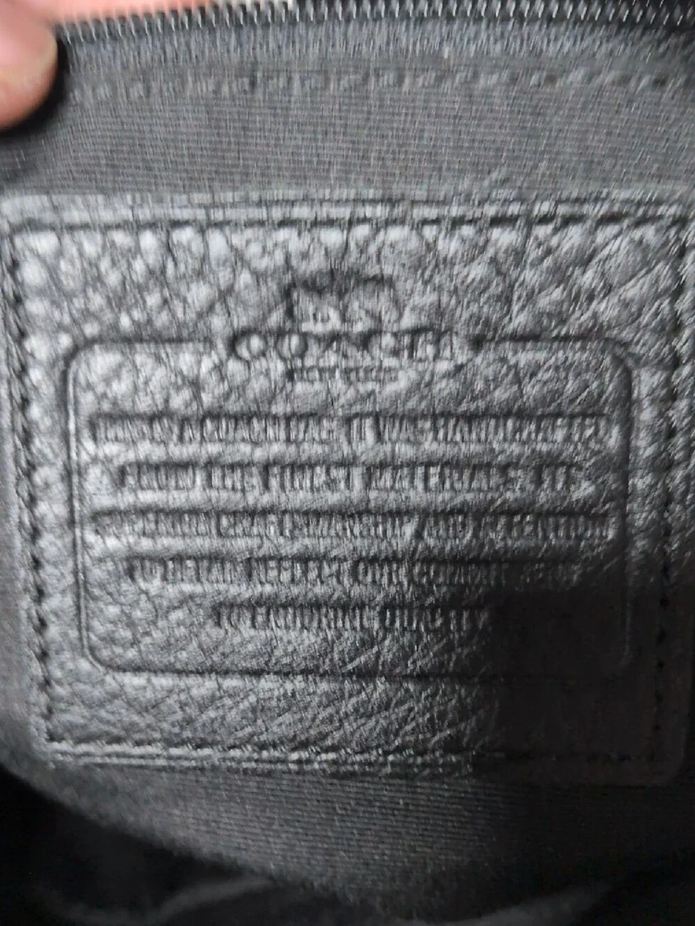 Coach Black Pebbled Leather Bennet Satchel Bag